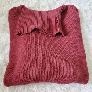 Leon Levin Maroon Pullover Turtleneck Sweater Size L